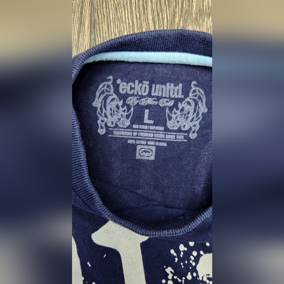 Y2k Ecko Unltd Graffiti Badge All Over Print T-Shirt Size Large Embroidered - Picture 6 of 11